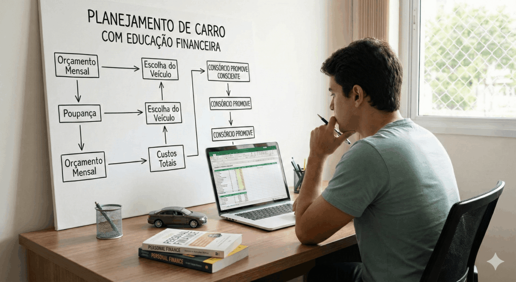 Como planejar seu carro com educação financeira e conquistas de sonhos
